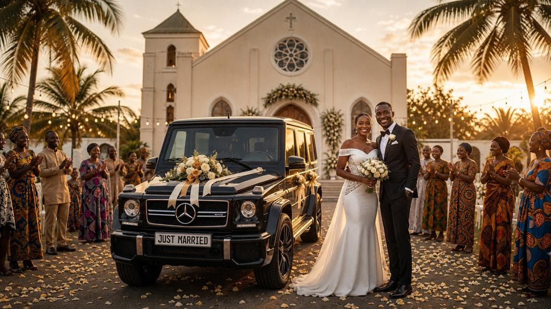 Premium wedding and event transport setup